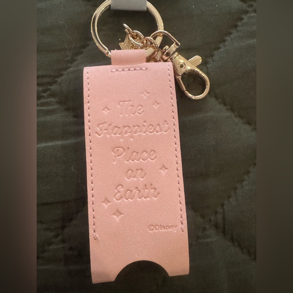 Disney Pink Castle Keychain Sanitizer Holder - Picture 5 of 8